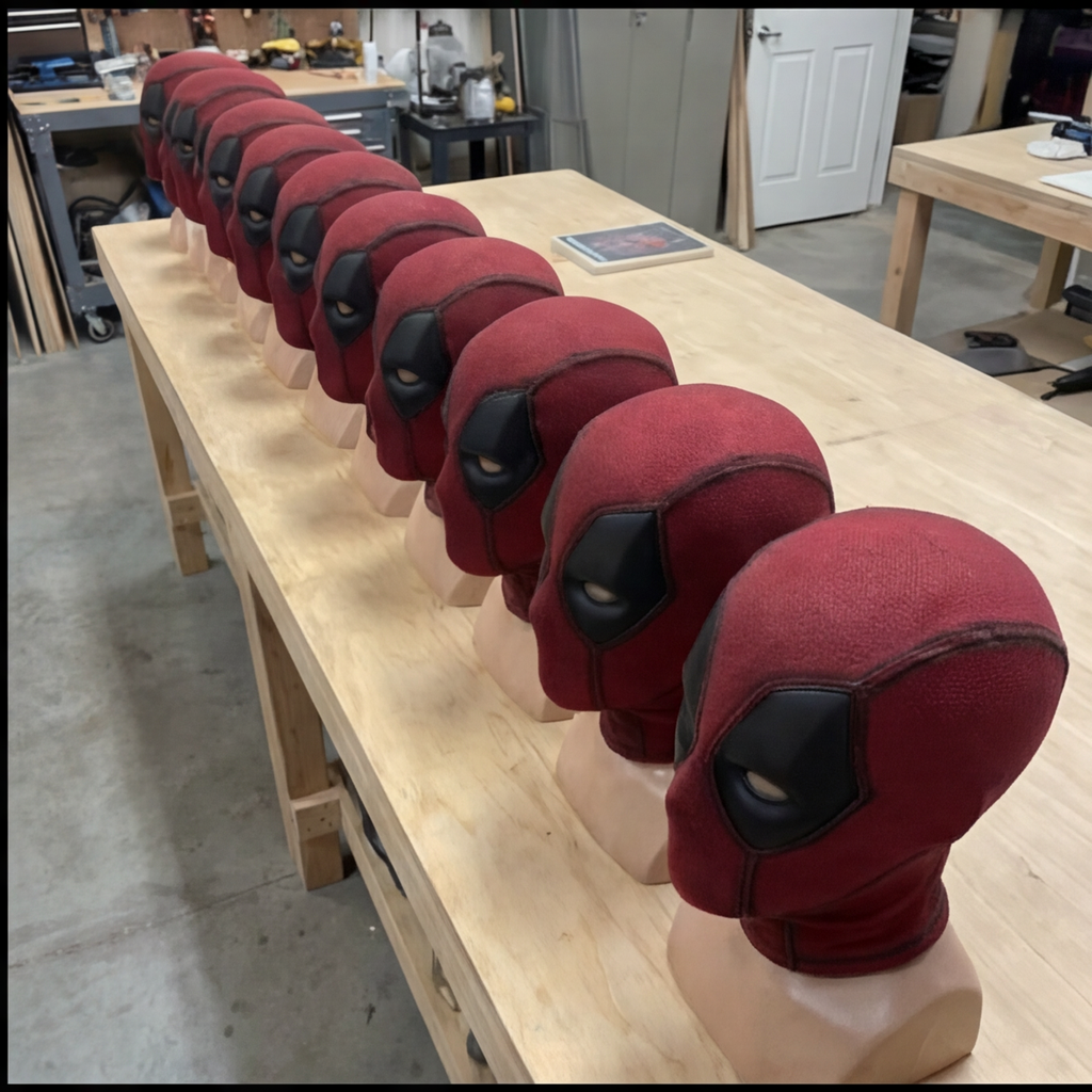 Handmade Mercenary Full Face Mask with Removable Magnetic Lenses | Adult Cosplay & Halloween Mask