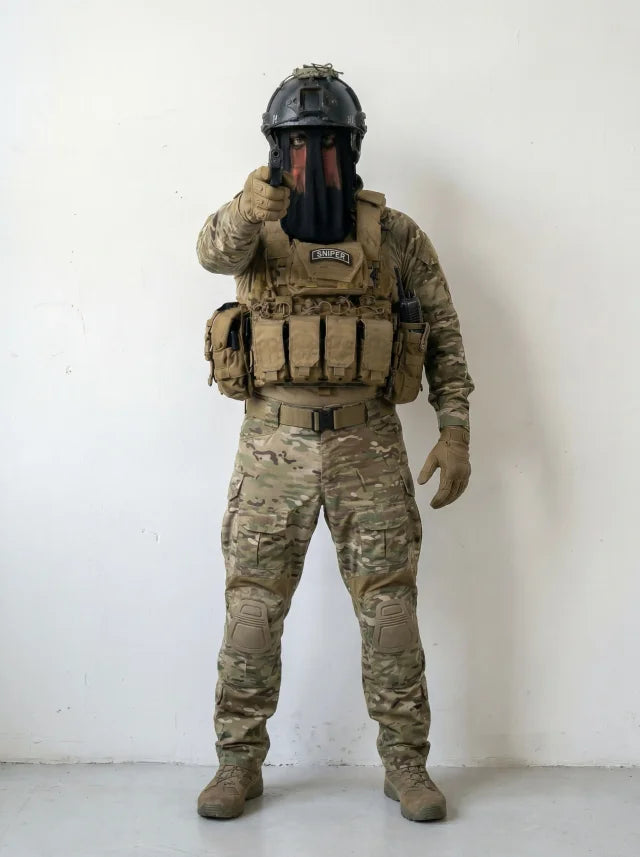 Tactical Mask & Helmet Set — Modern Military Operator Gear for Airsoft & Cosplay | TOTO Workshop