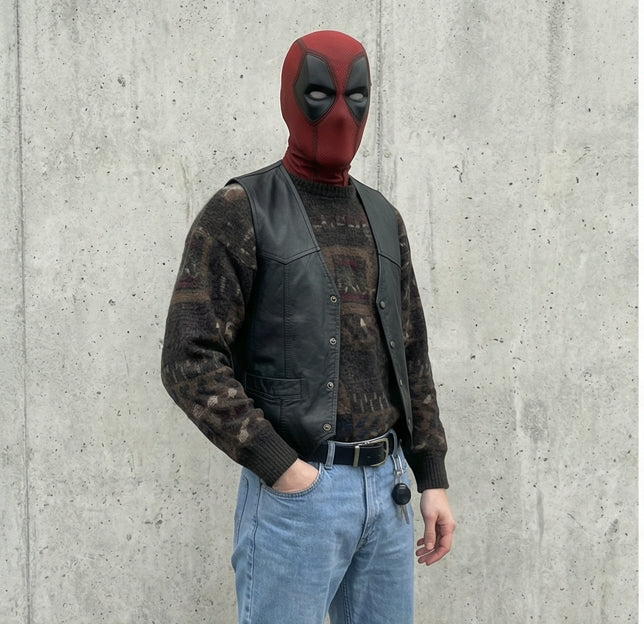 Handmade Mercenary Full Face Mask with Removable Magnetic Lenses | Adult Cosplay & Halloween Mask