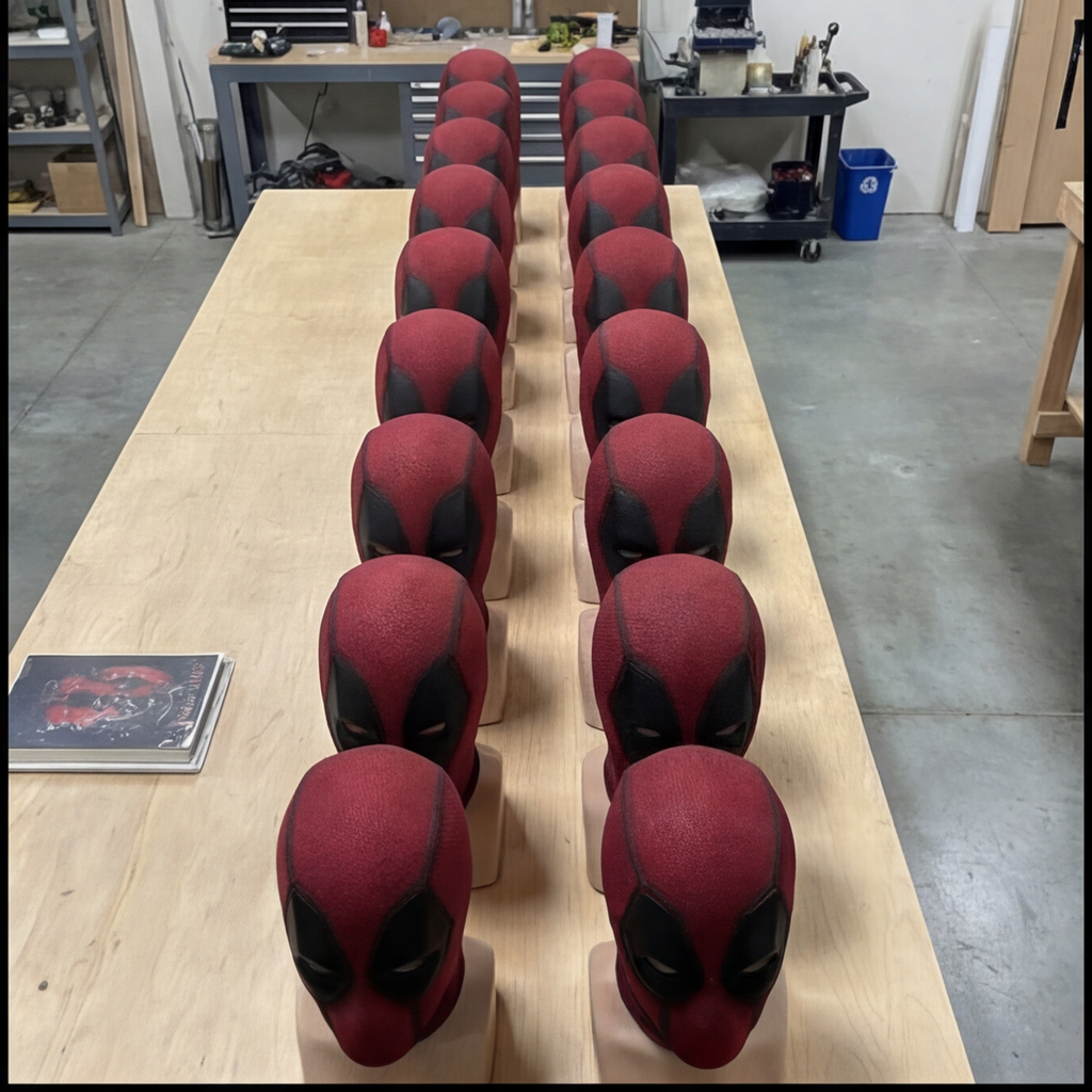 Handmade Mercenary Full Face Mask with Removable Magnetic Lenses | Adult Cosplay & Halloween Mask