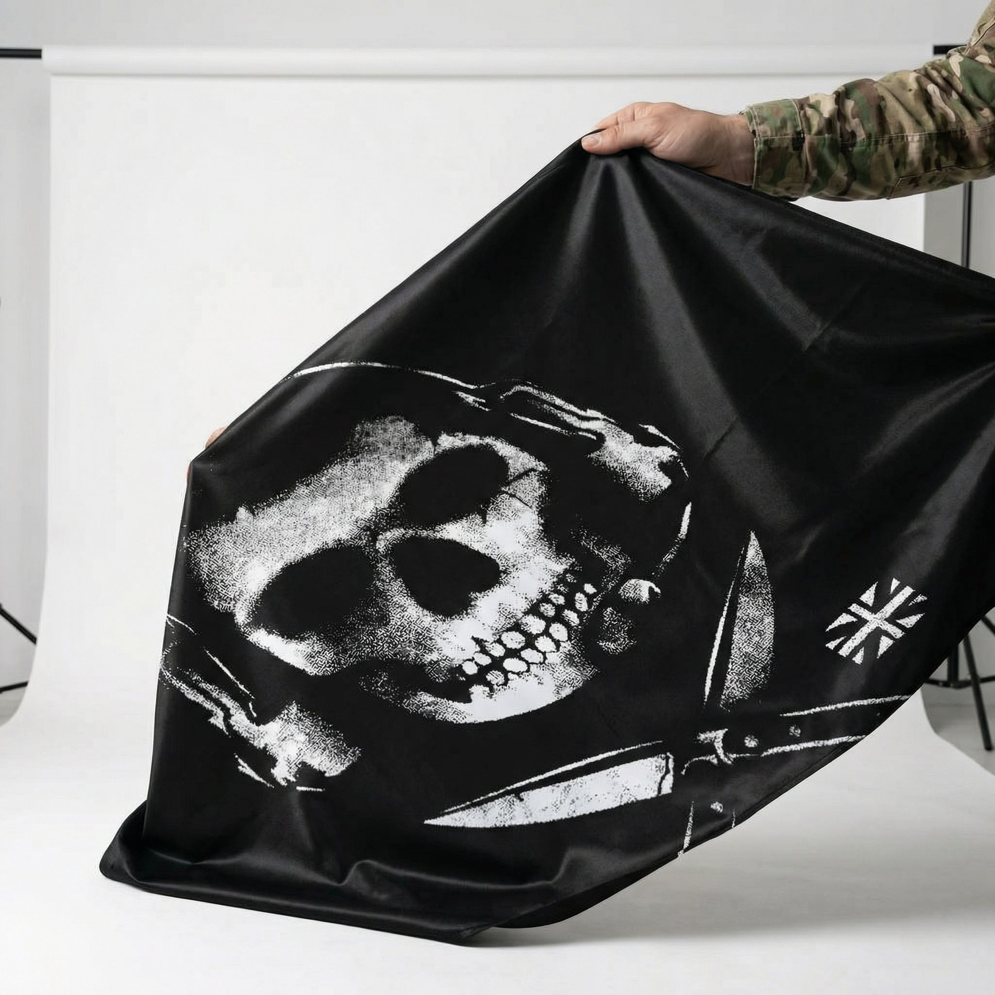 Tactical Skull Banner – Military Style Fabric Flag