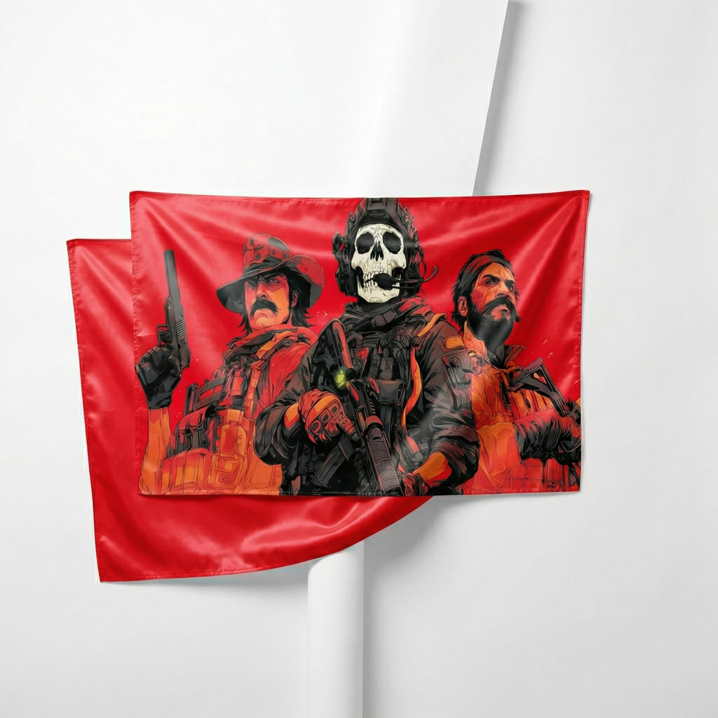 Tactical Skull Banner – Military Style Fabric Flag