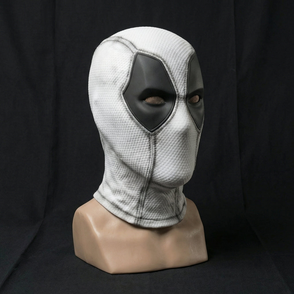 🤍 Handmade Mercenary Full Face Mask — White Custom Edition