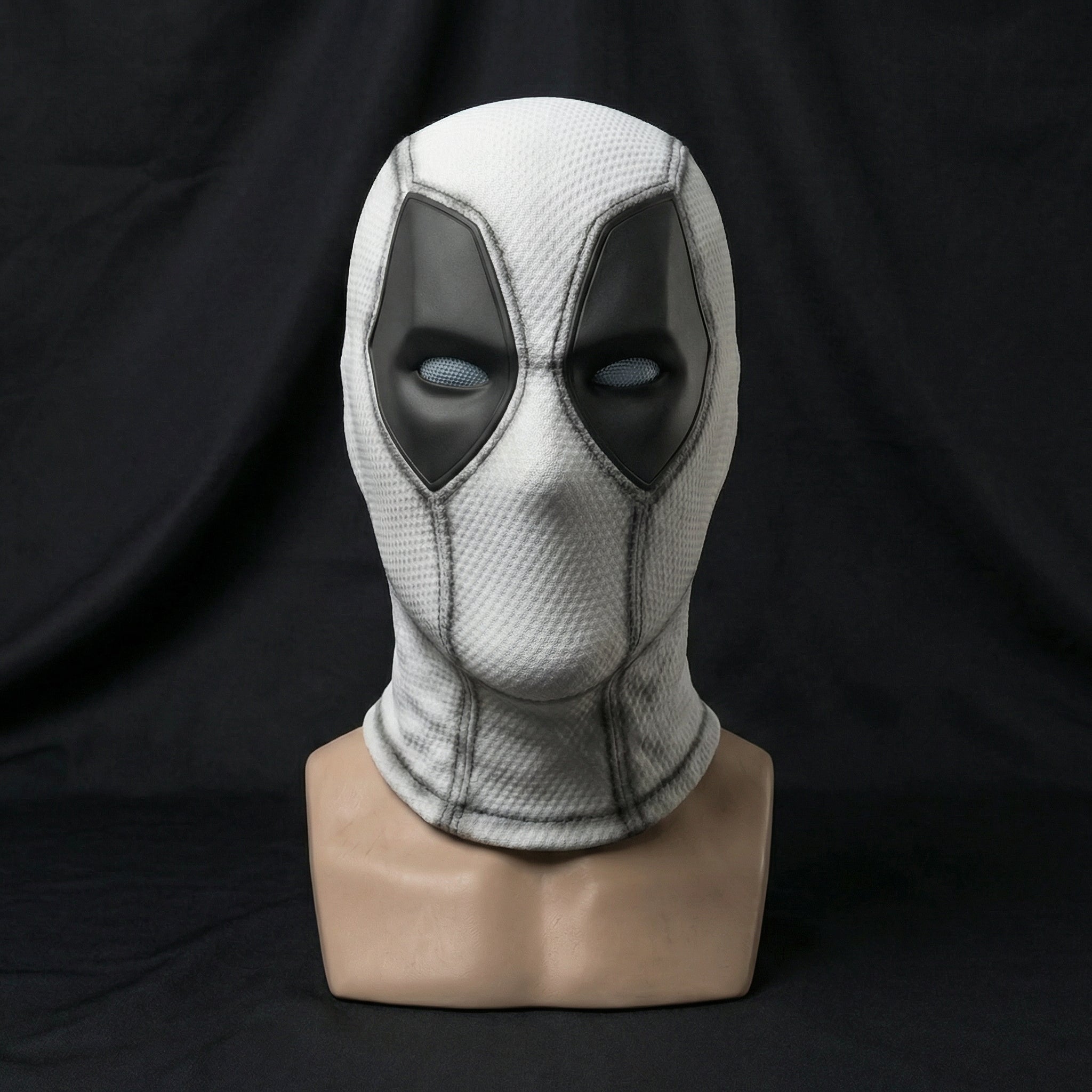 🤍 Handmade Mercenary Full Face Mask — White Custom Edition