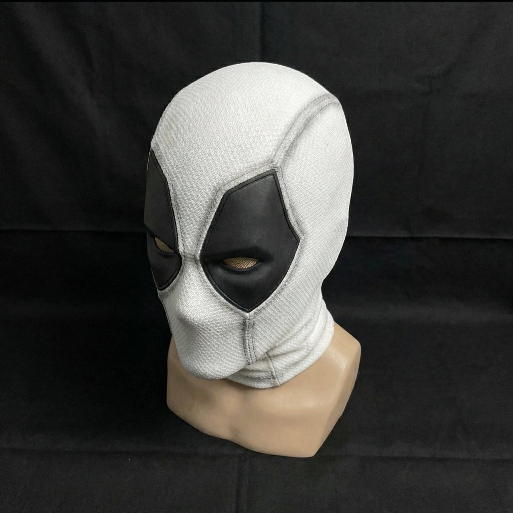 🤍 Handmade Mercenary Full Face Mask — White Custom Edition