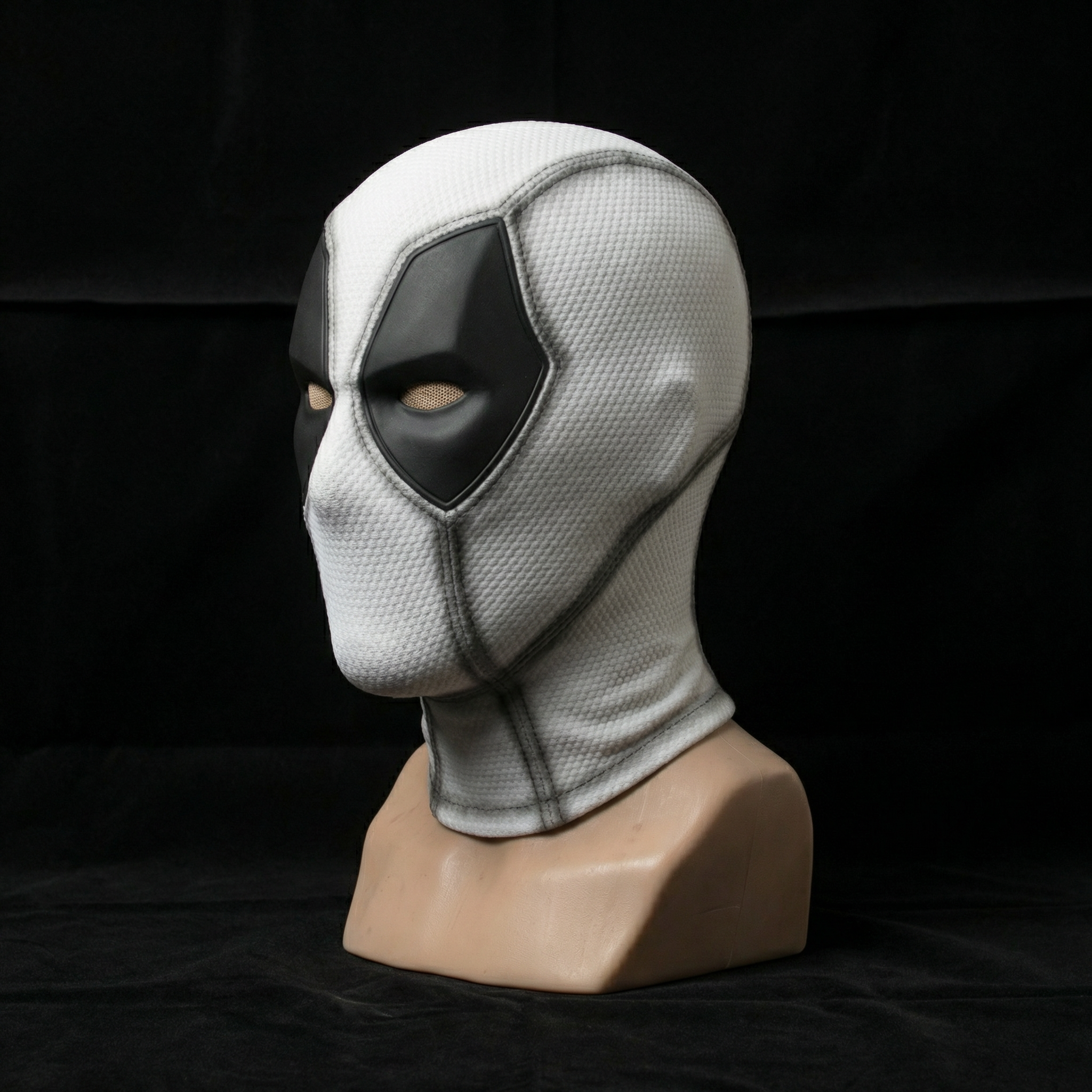 🤍 Handmade Mercenary Full Face Mask — White Custom Edition