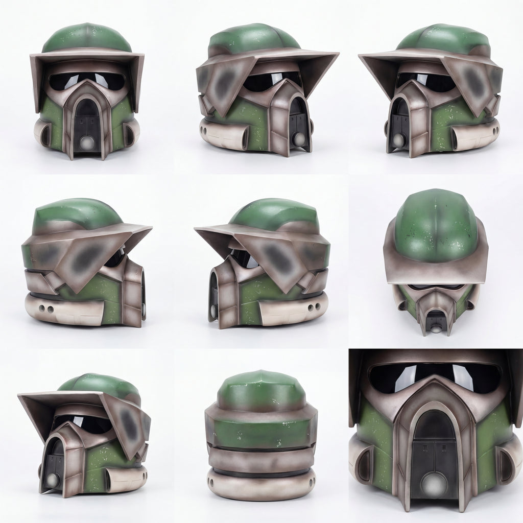 Post-Apocalyptic Tactical Helmet Mask – Fallout-Inspired Sci-Fi Armor Design (Cosplay / Display / Prop)