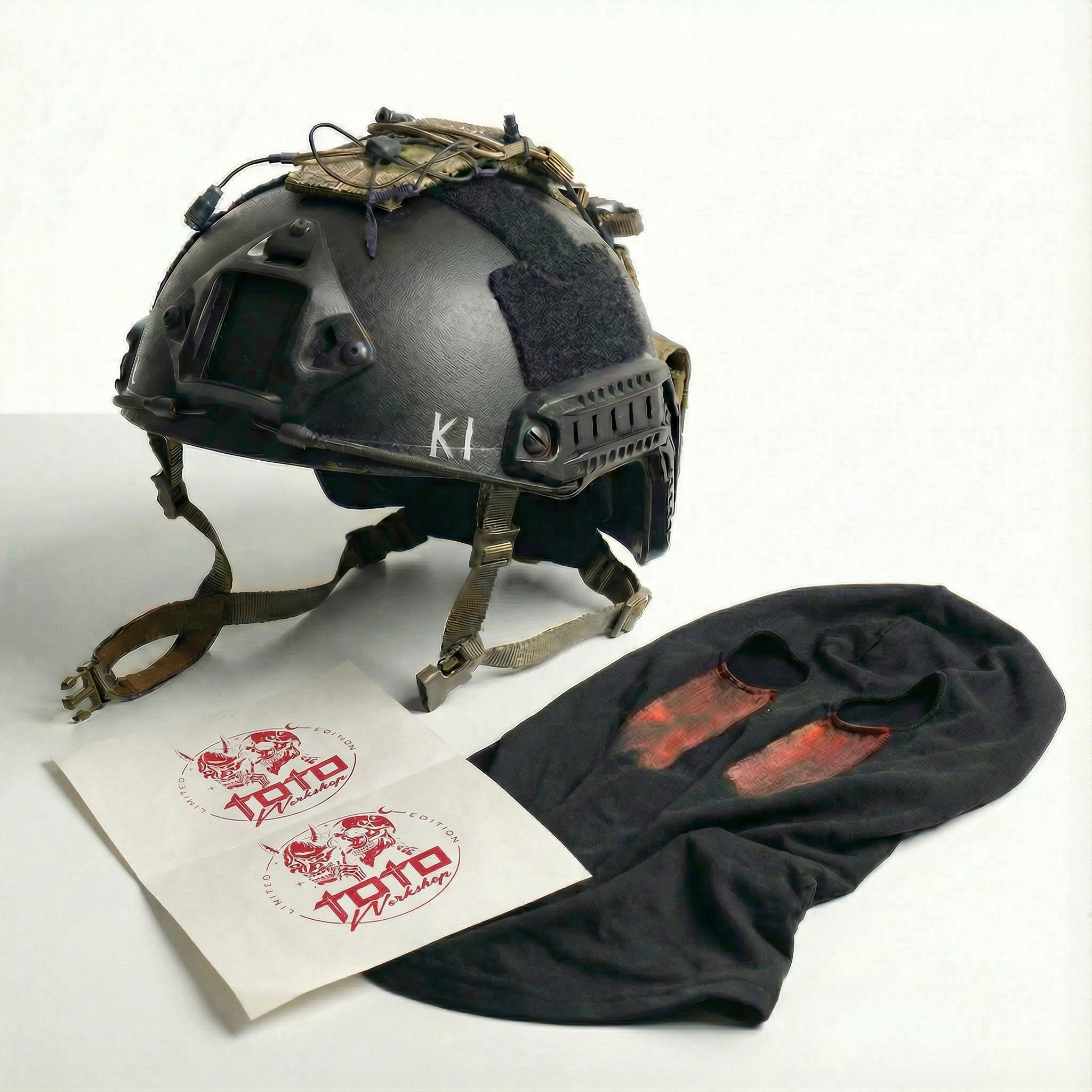 Tactical Mask & Helmet Set — Modern Military Operator Gear for Airsoft & Cosplay | TOTO Workshop